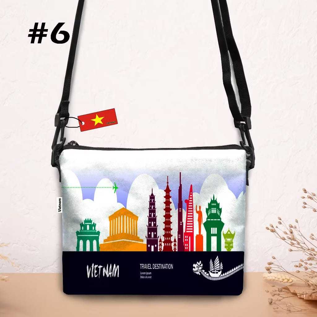 Tas Slingbag Souvenir Vietnam Kanvas Tas Bahu Oleh oleh