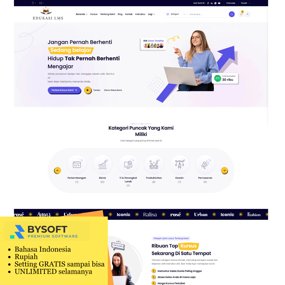 Website Kursus Online Website Elearning Laravel
