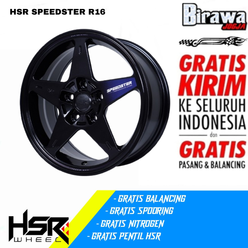 Velg Mobil ring 16 pcd 5x114.3 pnp untuk BRV, Rush, Terios, Ertiga, Grandmax pelek hsr bintang r16