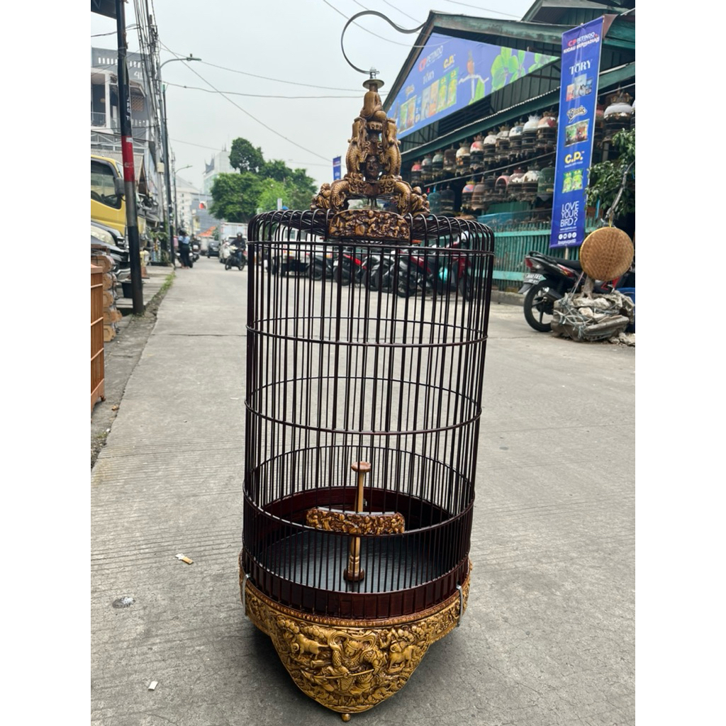 Sangkar Kandang Branjangan Ukir Fiber