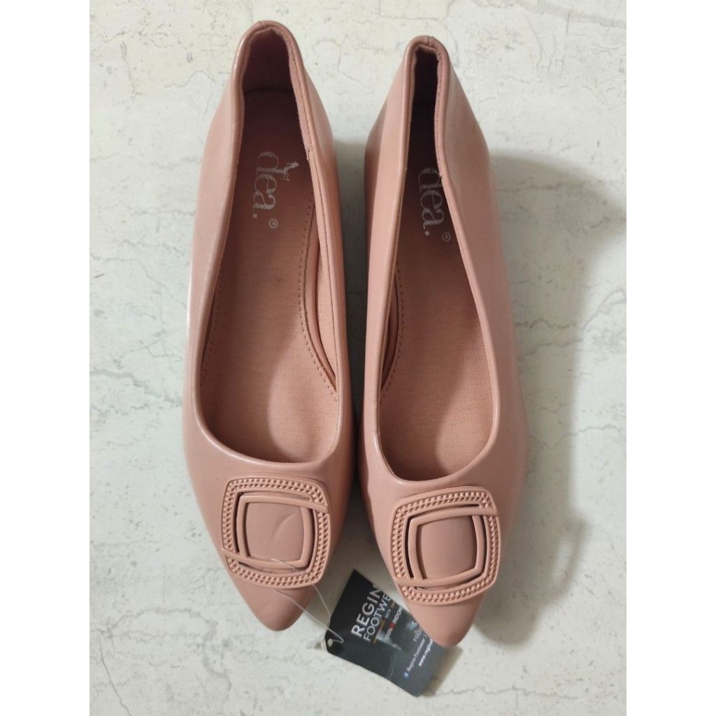 Regina Footwear - DEA - Sepatu Pantofel Wedges - Pink Salem - Size 36