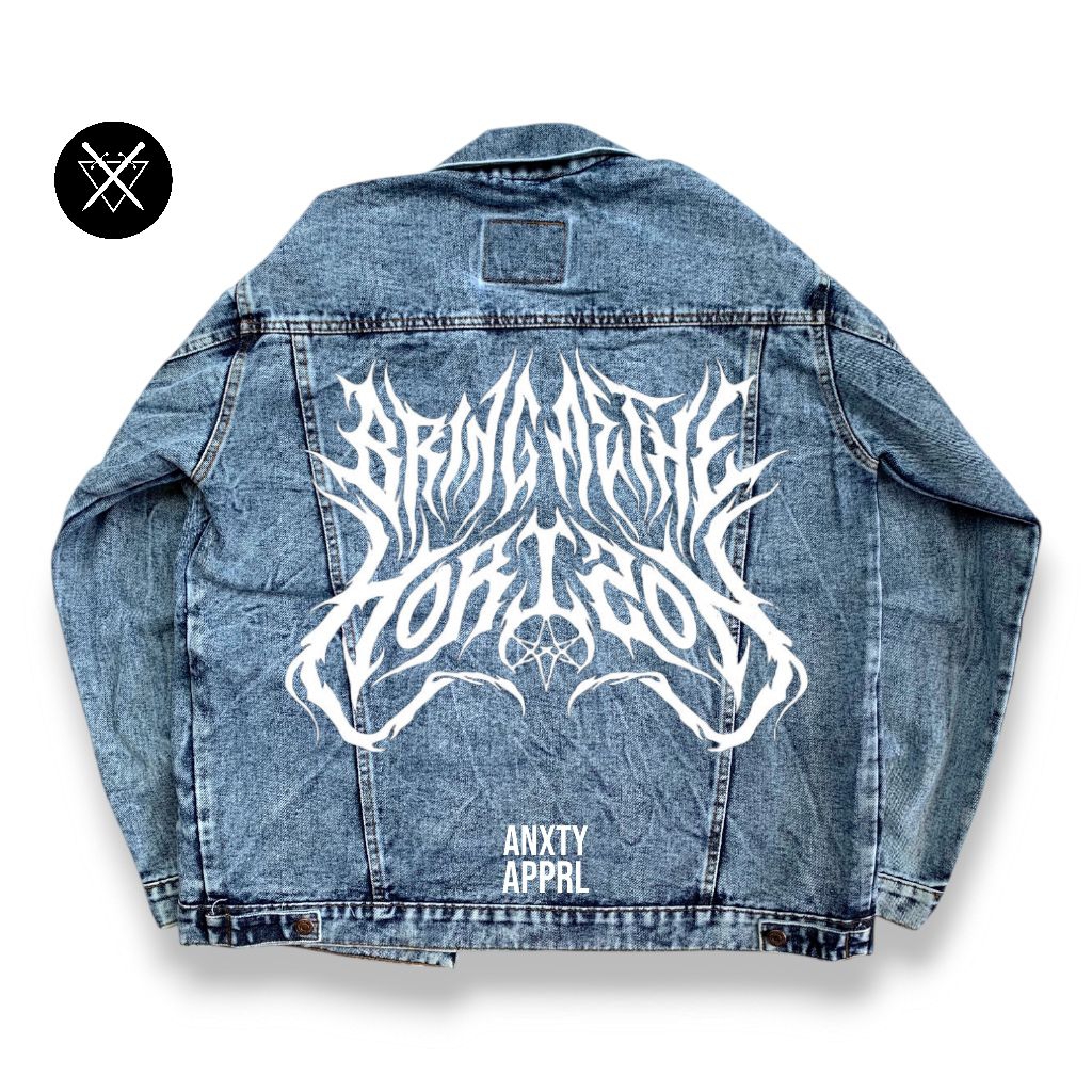 BMTH JAKET/BRINGME THE HORIZON/ JAKET GAMBAR BMTH/ANXIETY / JAKET LUKIS / JAKET JEANS/ JAKET CUSTOM/