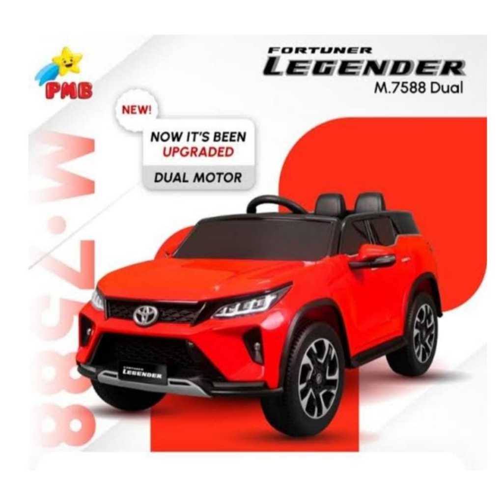 Mainan anak Mobil Aki PMB Toyota Fortuner M 7588 DUAL Original Mobil Aki Anak