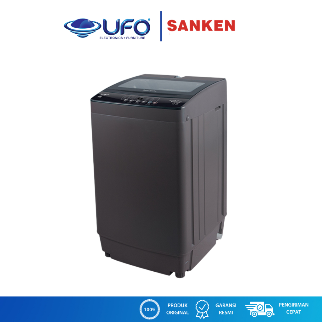 Sanken Mesin Cuci 1 Tabung Top Loading Kapasitas 8 Kg AWS887GSGRYBL