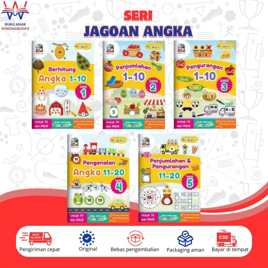 Seri JAGOAN ANGKA: paket buku yang akan membantu anak memahami matematika dengan lebih mudah dan ter