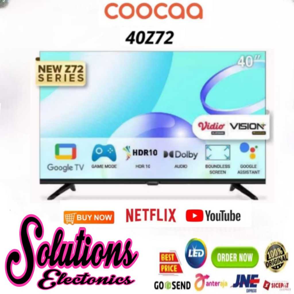 COOCAA LED TV 40Z72 SMART LED 40 inch Google TV-DIGITAL-Flicker Free