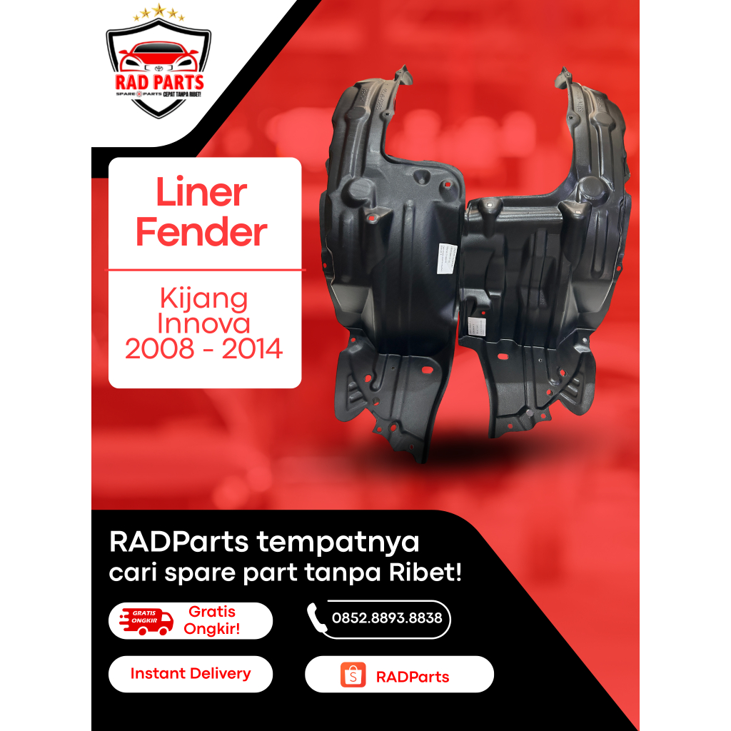 LINER FENDER - TOYOTA INNOVA 2008 - 2014 - FRONT INNER FENDER