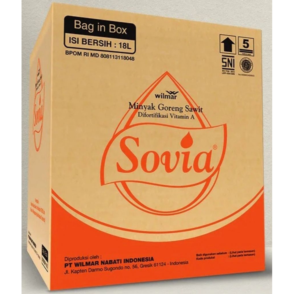 Minyak Goreng SOVIA 18Liter