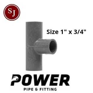 Tee 1 X 3/4" inch POWER AW