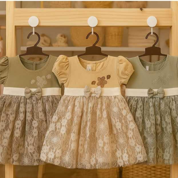 Walton Kids 5886 Rok/Dress Walton Kids Bayi Prempuan Usia 1-2 Tahun Bahan Kaos Adem dan Dijamin Nyam