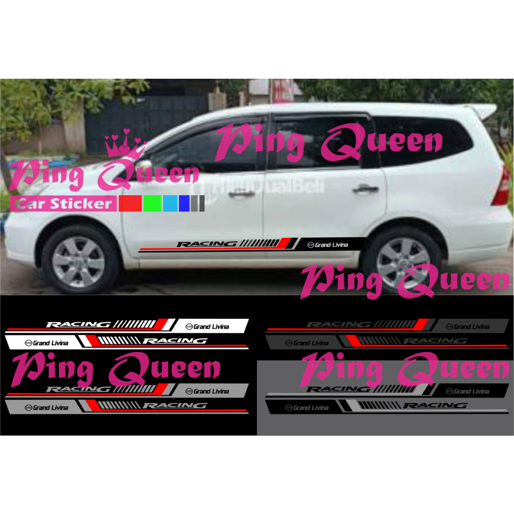 new sticker stiker mobil grand livina cutting sticker mobil nissan grand livina