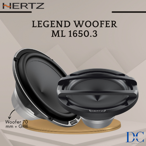 Woofer Audio Mobil - Woofer ML 1650.3 + Grill Hertz - 6.5 Inch Woofer - Mille Legend Woofer - Plug N