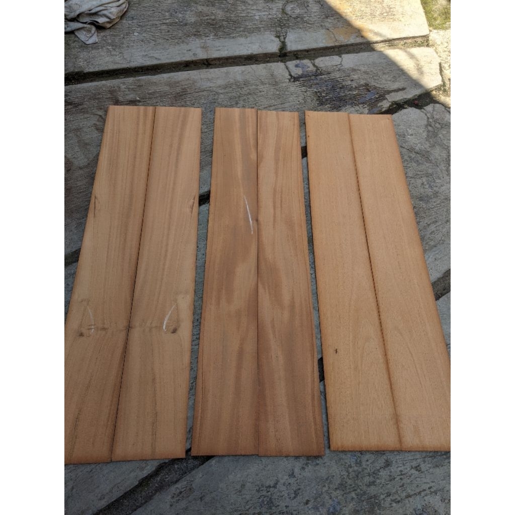 side akustik mahogany 2mm x 12 x 90 cm veneer kayu mahoni bookmatch belahbuku