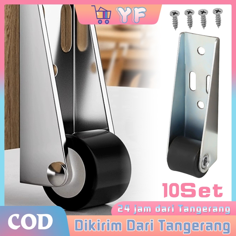 10Set Katrol Penyangga Pintu Terkulai / Penyangga Rel Bawah Pintu / Sliding Door Support Wheel