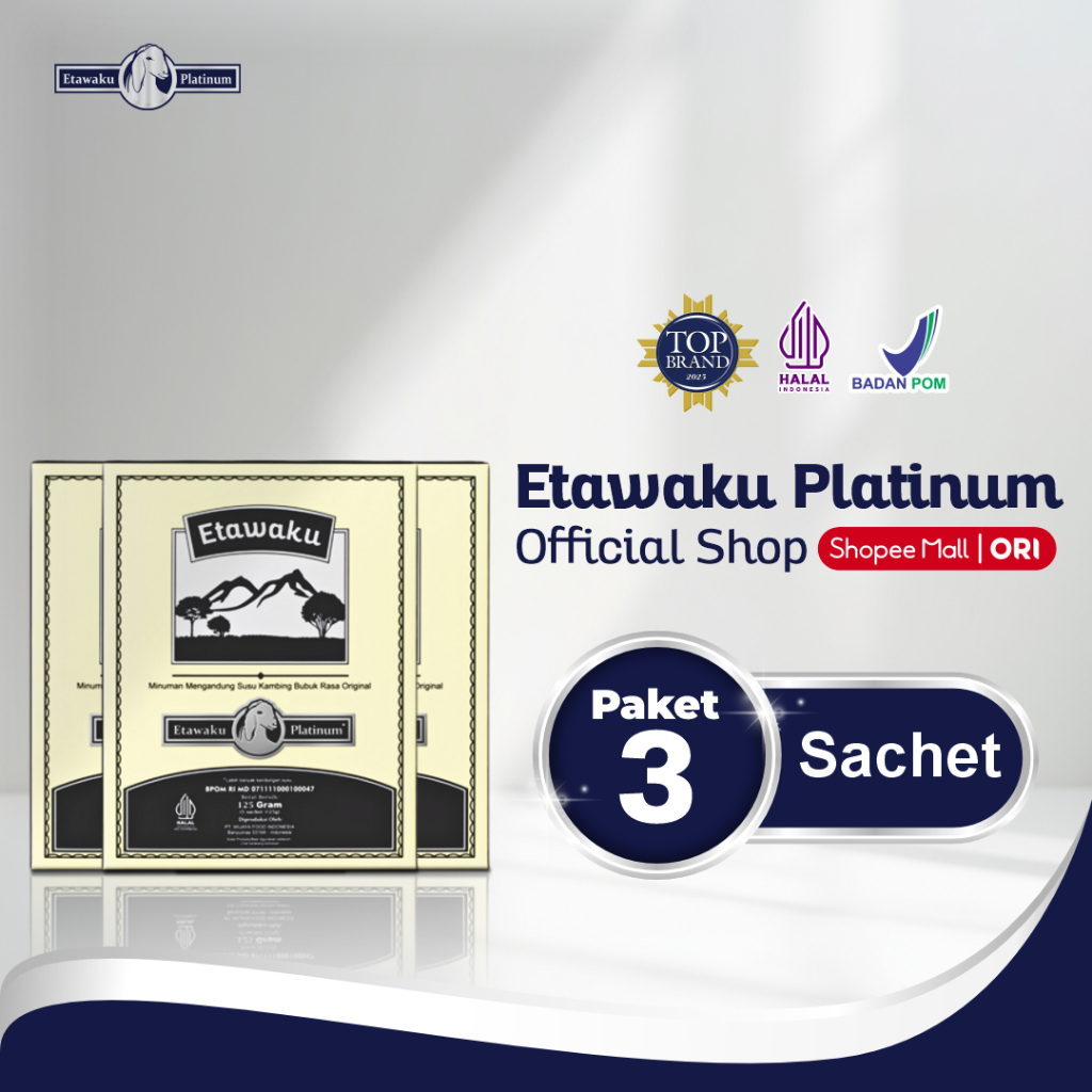 Etawaku Platinum Susu Kambing Untuk Pernafasan 3 Box Sachet || Etawaku Platinum Susu Kambing Imun Ku