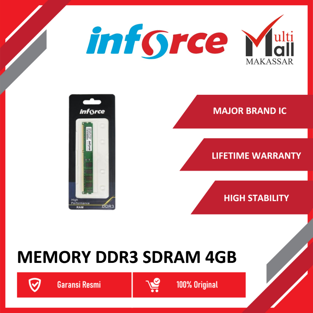 MEMORY INFORCE RAM8GB DDR3 FOR NOTEBOOK LAPTOP 1600MHZ SODIMM