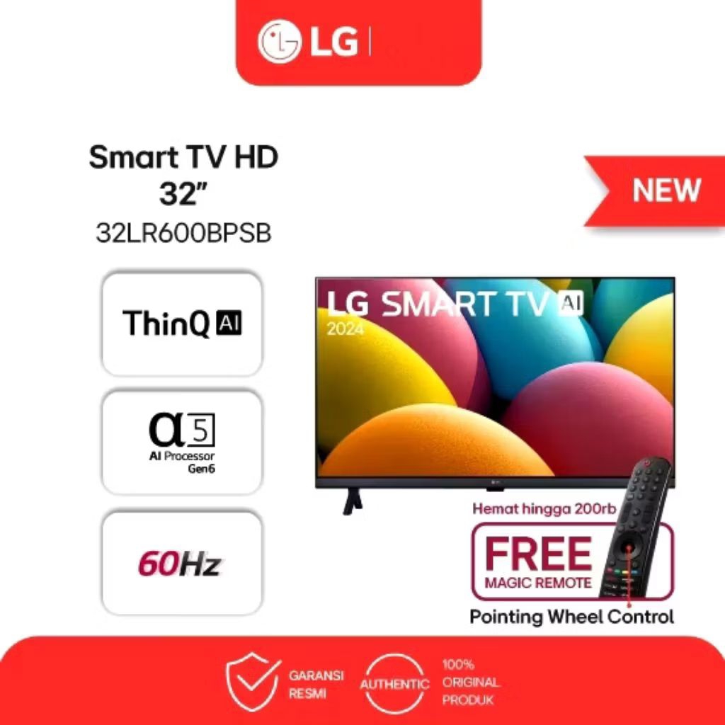 Smart TV LG 32 inch WebOs Magic Remote 32LR600BPSB