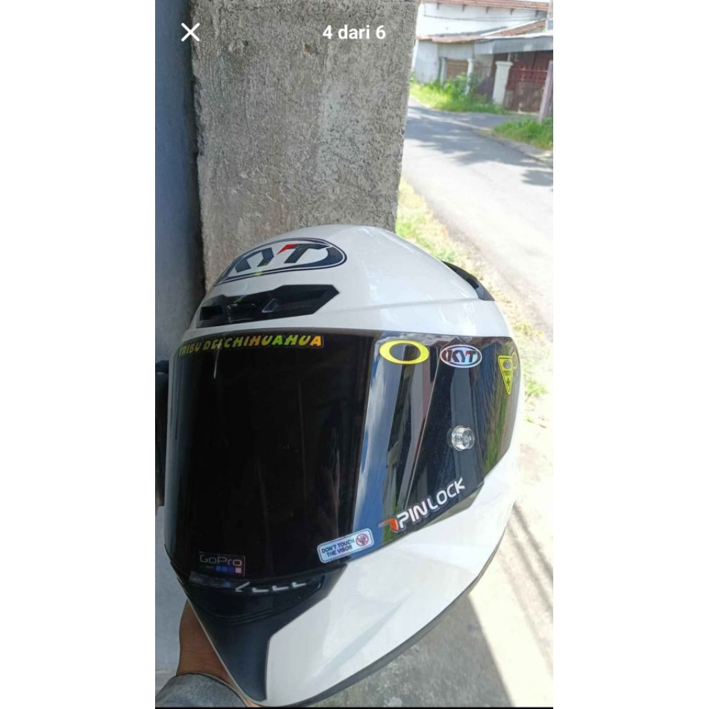KYT TT COURSE FULL FACE WHITE GLOSSY
