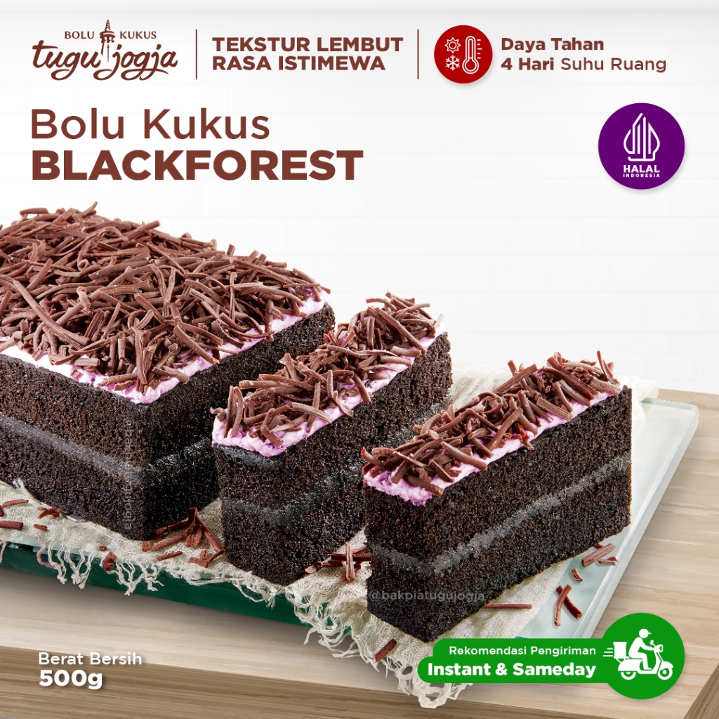 Bolu Kukus Tugu Jogja Rasa Blackforest - Reguler pack - Oleh-oleh Khas Jogja