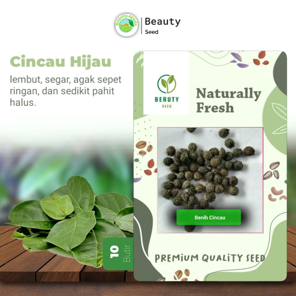 10 Benih Biji Cincau Hijau - Benih Cinca Hijau Siap Semai Kemasan Repack