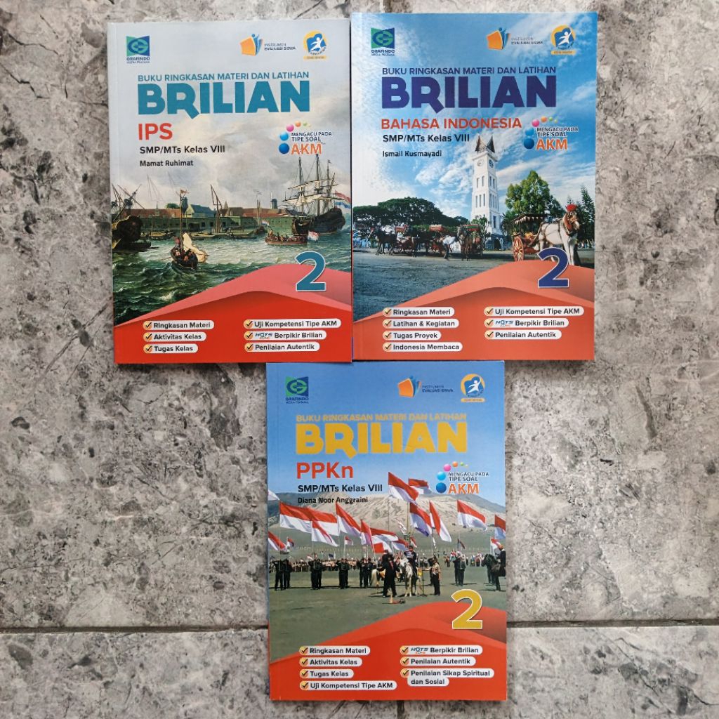(Original) Buku Paket Brilian AKM SMP Kelas 8 Kurikulum 2013 Edisi Revisu Grafindo