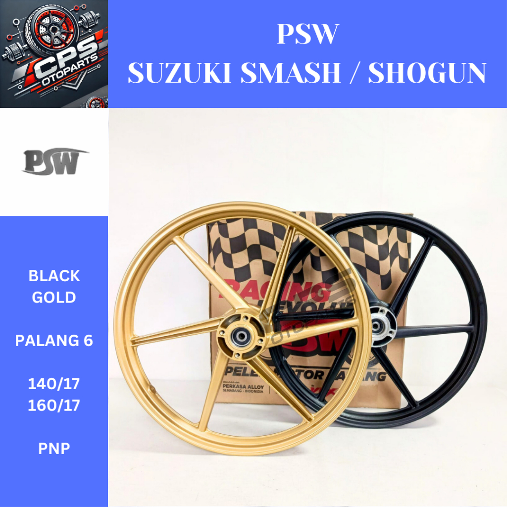Velg PSW Suzuki Shogun / Smash Ukuran 140x160 Palang 6 Ring 17