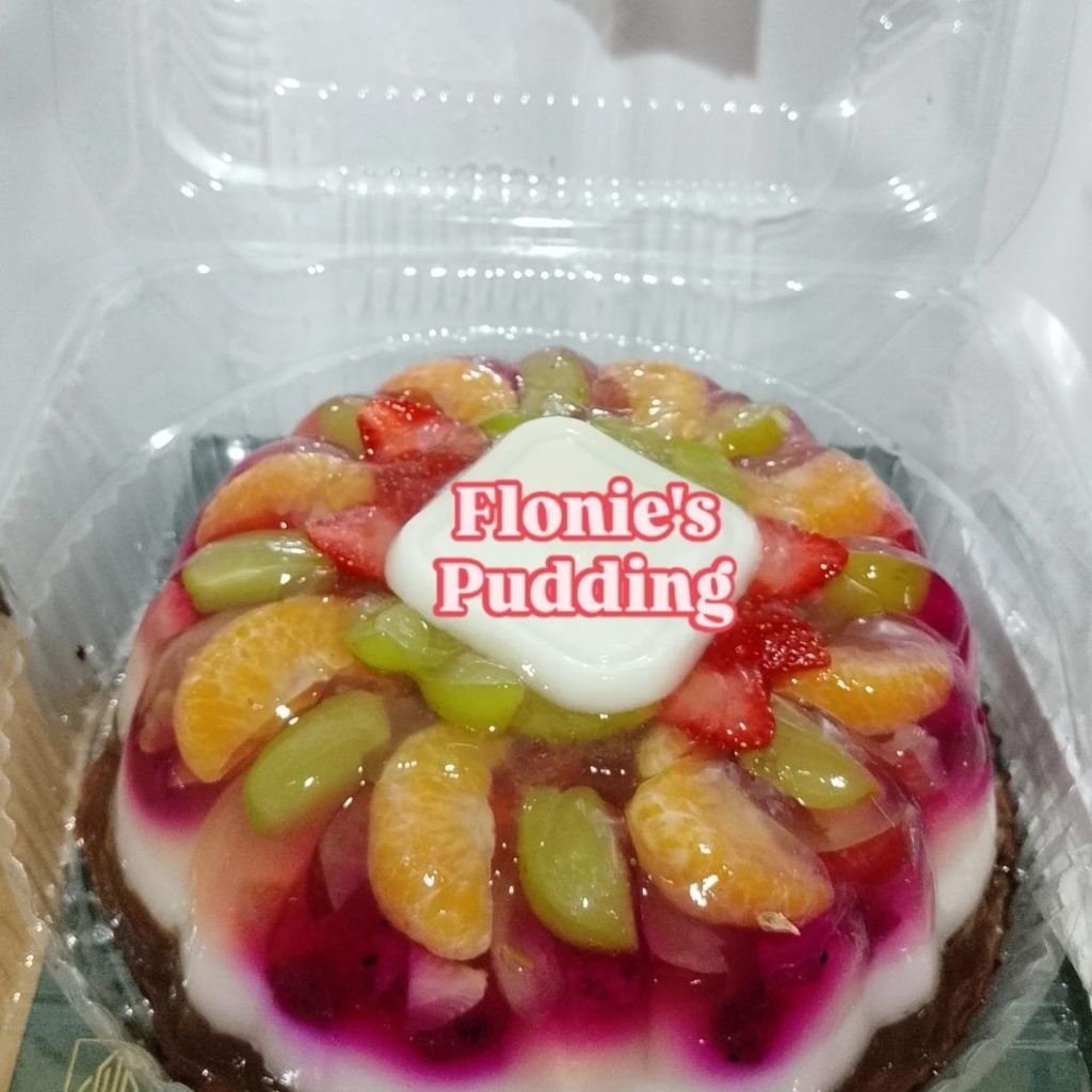 Pudding susu pudding ulang tahun pudding topping buah puddingFruit