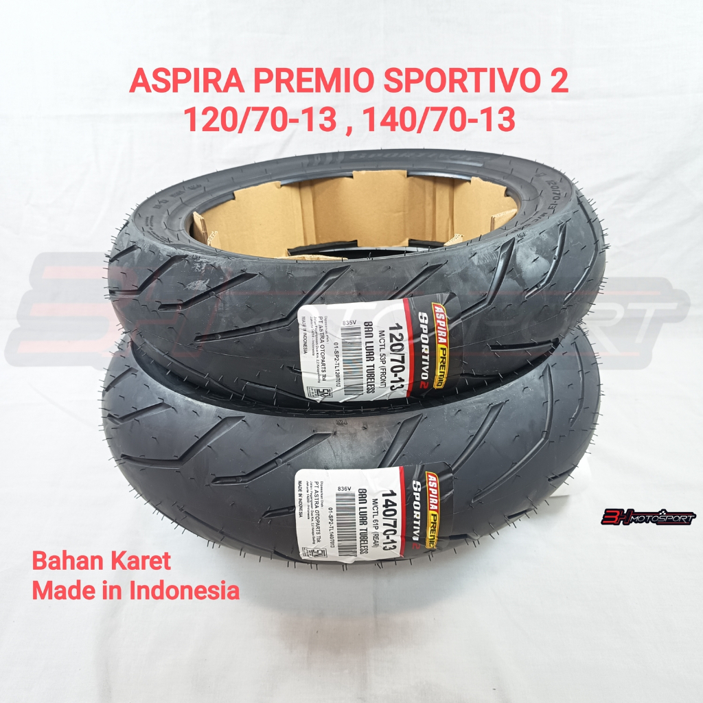BAN MOTOR ASPIRA PREMIO SPORTIVO 2 120/70 RING 13 ; 140/70 RING 13