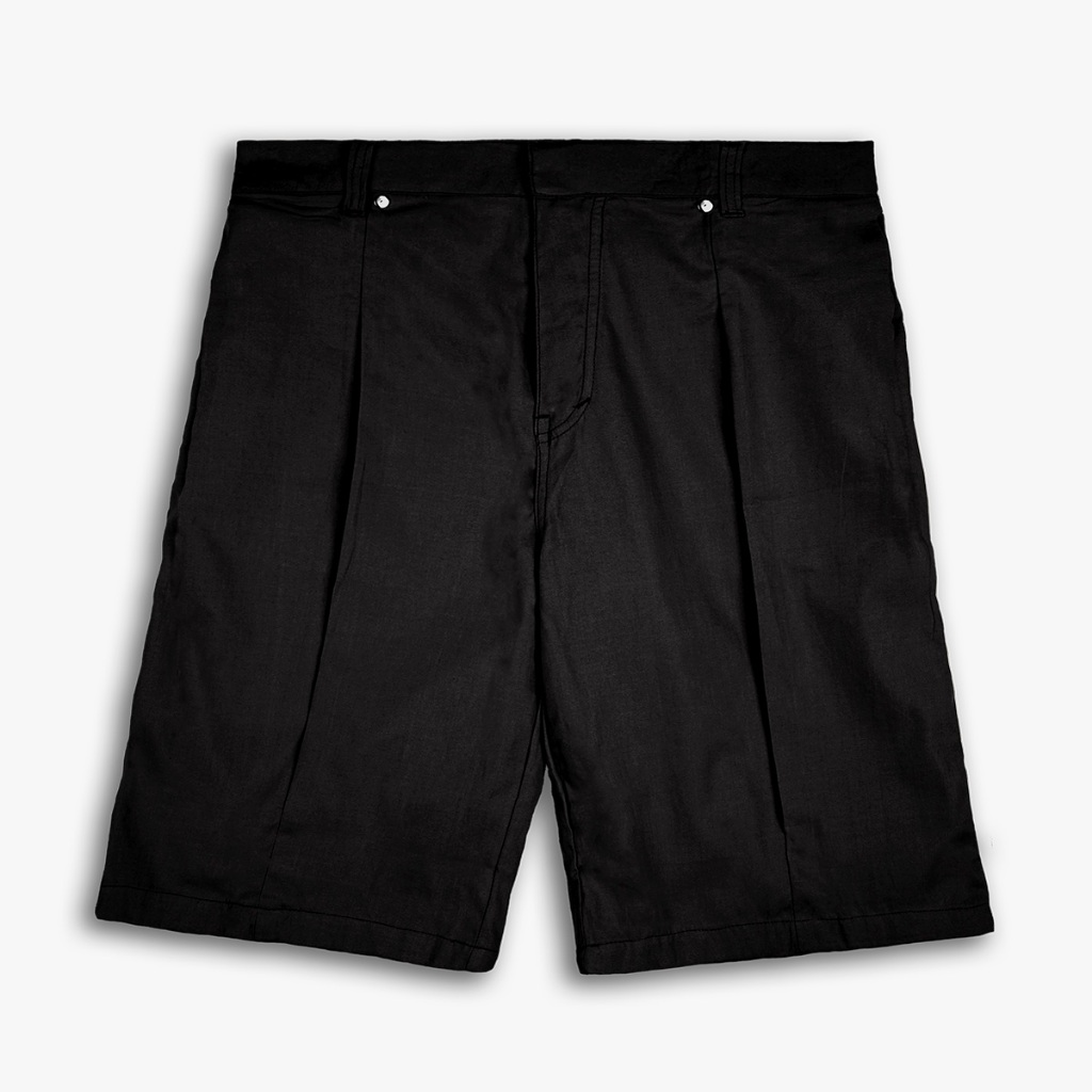 Pleated Short Pants Fillingstreet - Widen Black