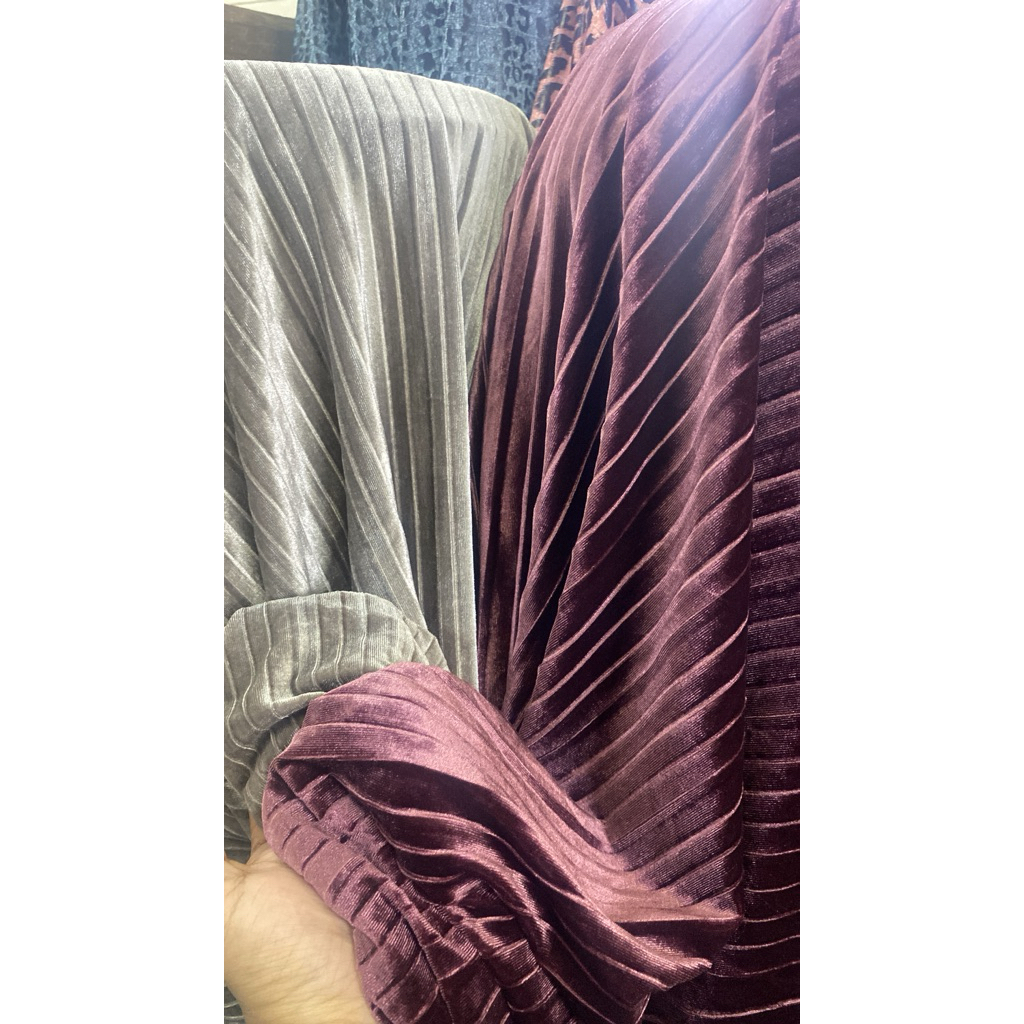 kain bludru knit salur besar