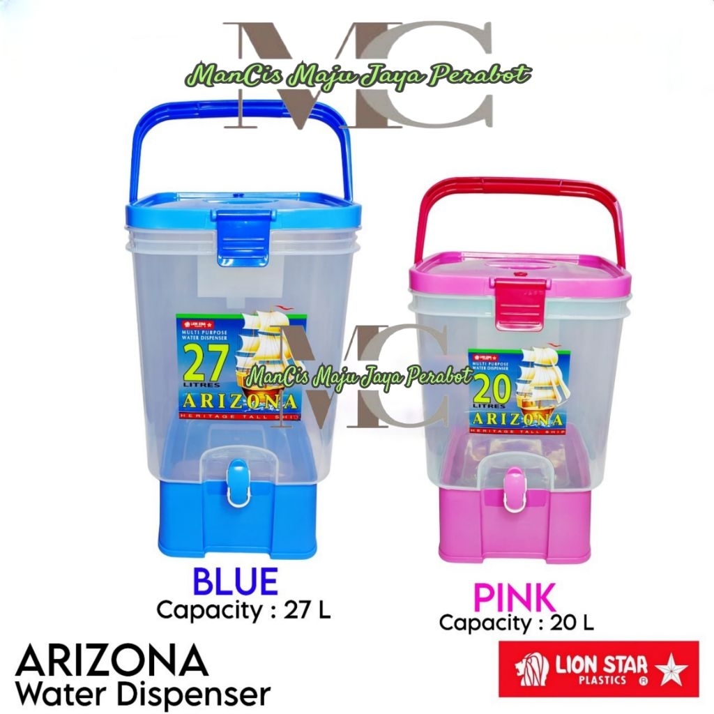 Dispenser air lionstar ARIZONA 20 LITER 27 LITER tempat es teh poci tempat air minum serbaguna