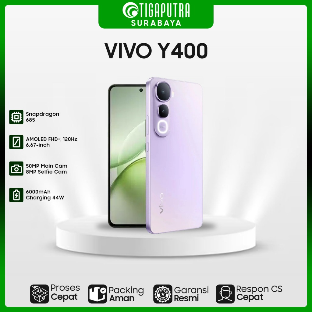 Vivo Y400 4G (Ram 8GB, Rom 128/256GB, IP68/69, 50MP Sony)