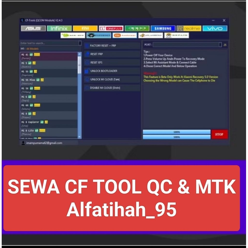 Sewa Akun CF Tool