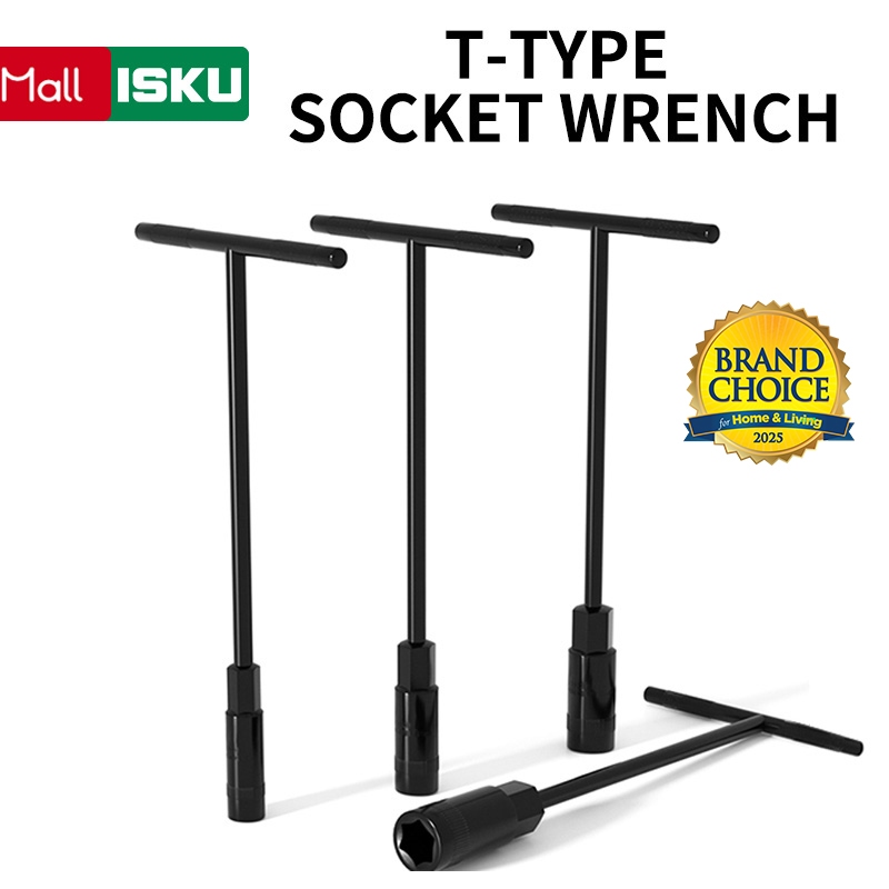ISKU Kunci Sok T Set 4pcs 8-14 mm Lengkap Kunci T Set T8 T10 T12 T14 Kunci Sock T