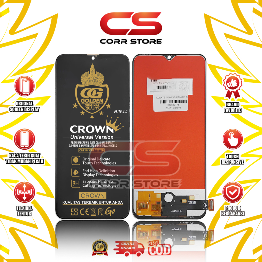LCD TOUCHSCREEN VIVO V20 / V20S / V21 4G / V23E / Y73S 5G / V2025 ORIGINAL FULLSET AMOLED