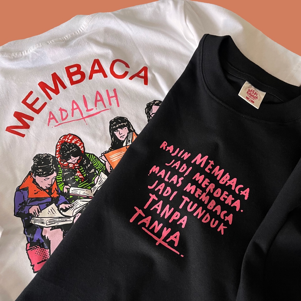 Tshirt MEMBACA ADALAH MELAWAN - kaos