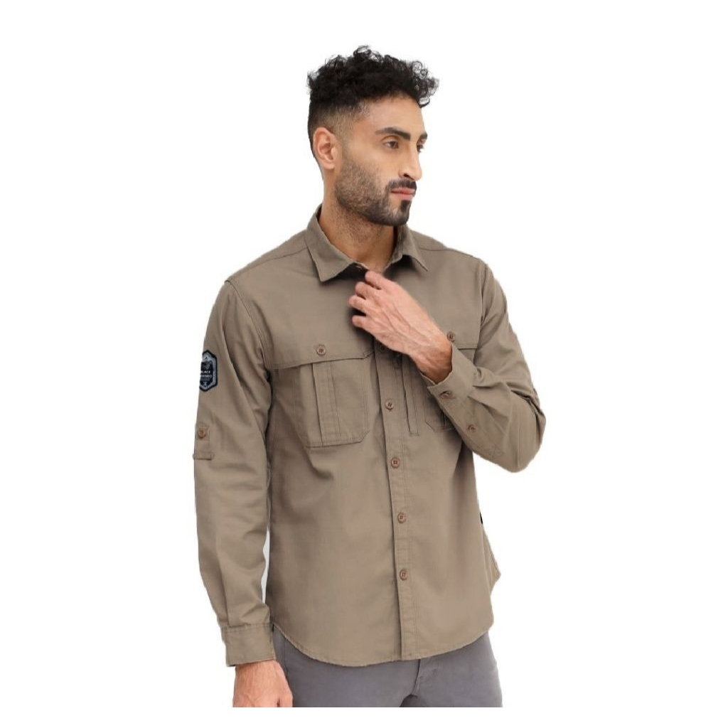 Kemeja Eig3r Ambition Tropic X 28 Gunung F1 Black Borneo Kemeja Outdoor Casual - Khaki