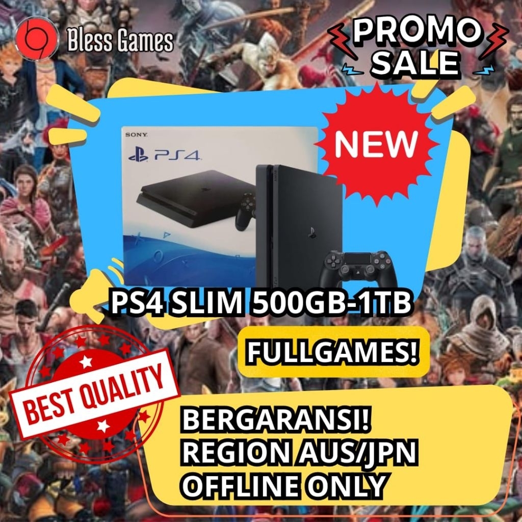 PS4 Slim 500GB-1TB New Baru PS4 slim New