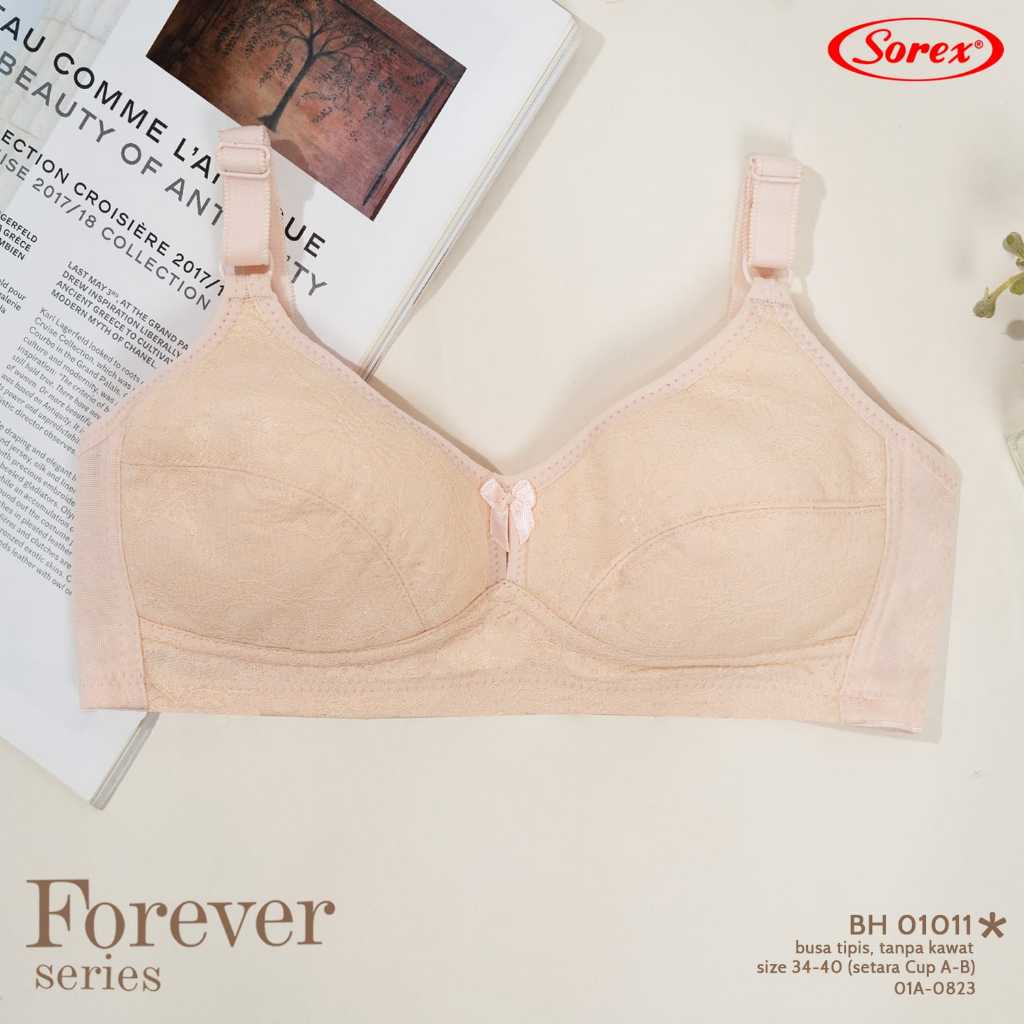Bh Bra Sorex 01011 Cup A (34-40) Kait 2 Brokat | Bra Tanpa Busa Tanpa Kawat |kyjc