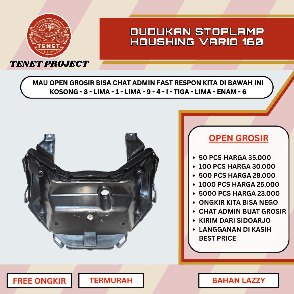 HOUSING STOPLAMP VARIO 160 DUDUKAN LAMPU BELAKANG VARIO COVER STOPLAMP VARIO 160