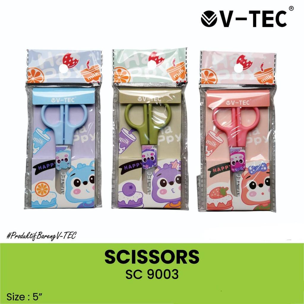 

TBMO V-TEC GUNTING KIDS 5INCH TUTUP SC 9003 / Scissors / Gunting V-TEC SC-9003 (5" Inch)