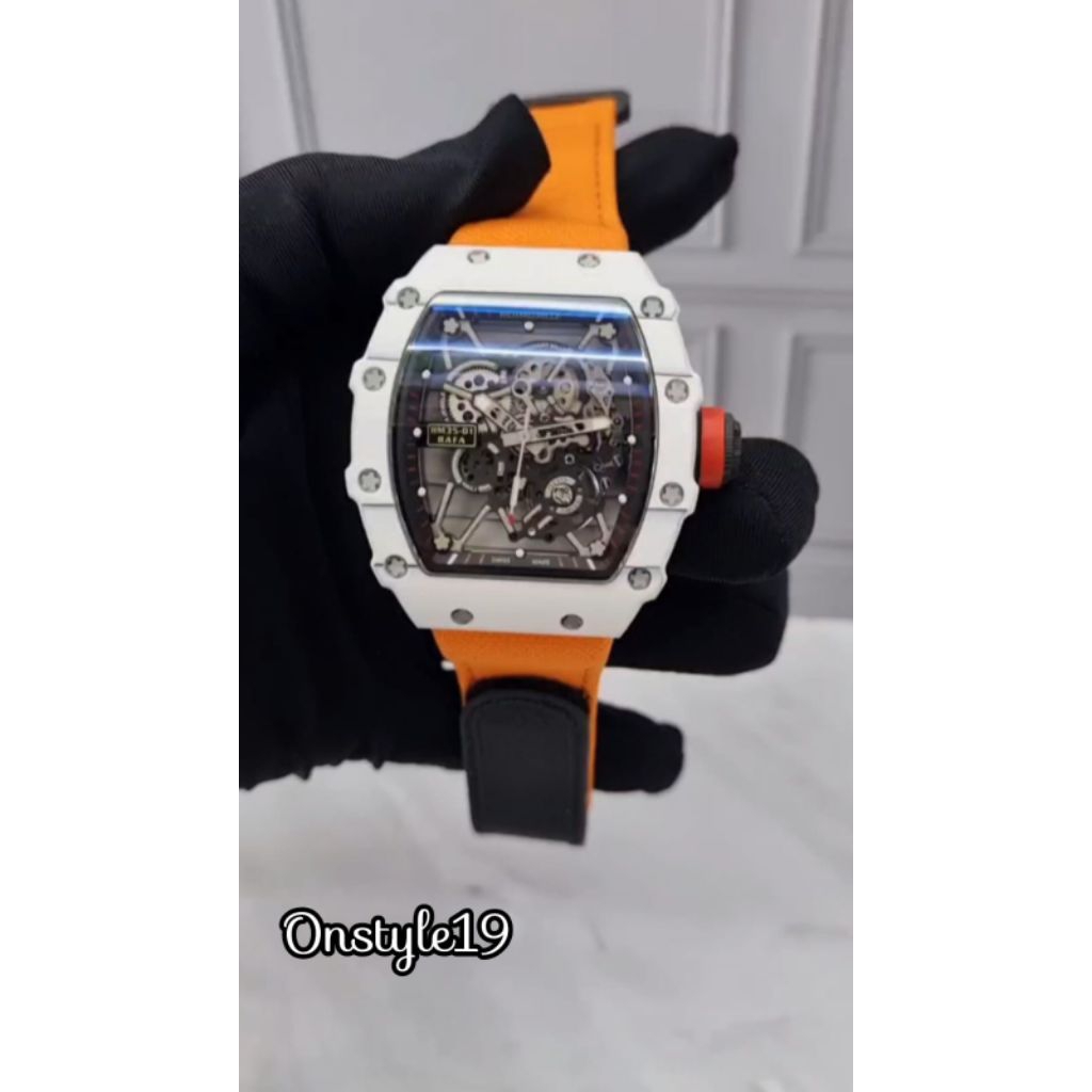 JAM TANGAN RM35-01 RAFAEL NADAL CARBON DIAL WHITE SWISS AUTOMATIC