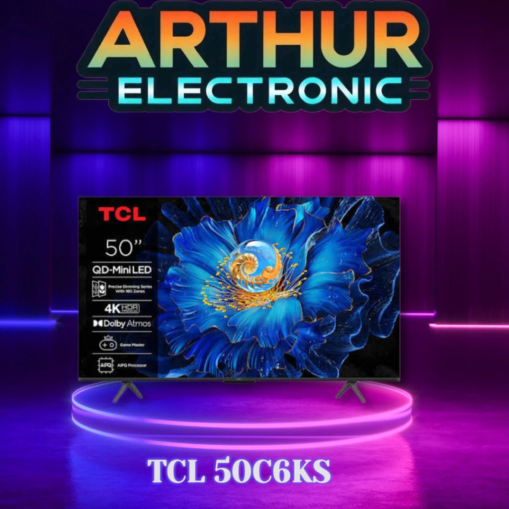 TCL 50C6KS Premium QD-MiniLED 4K UHD Smart Google TV ONKYO 2.1CH 50 Inch