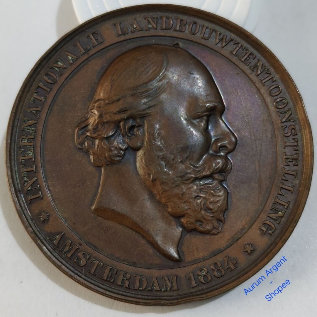 CAMP.A.88-- 1 PC MEDALI KOIN PERUNGGU KUNO ASLI INTERNATIONAL AGRICULTURE EXHIBITION - AMSTERDAM TH 