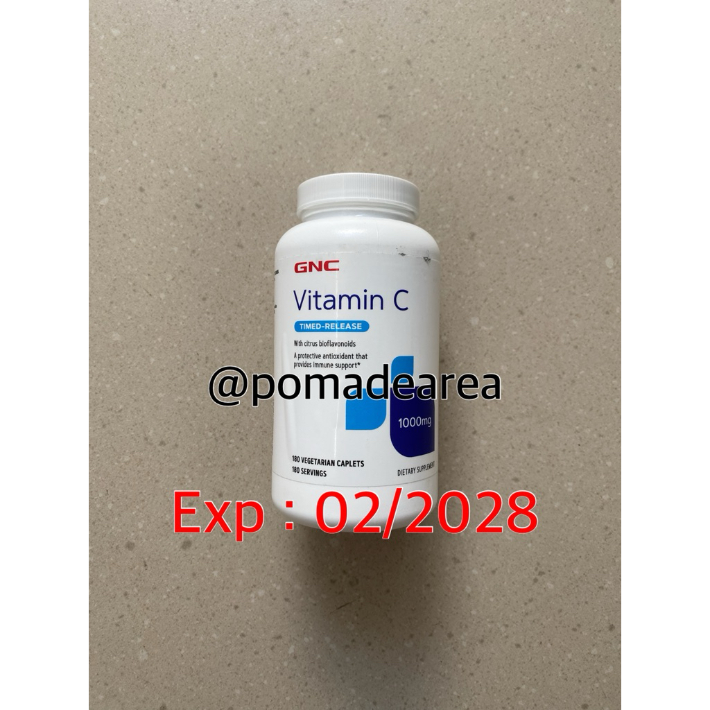GNC Vitamin C 1000 mg Timed Release 180 Tablets 100% ORIGINAL GNC SINGAPORE