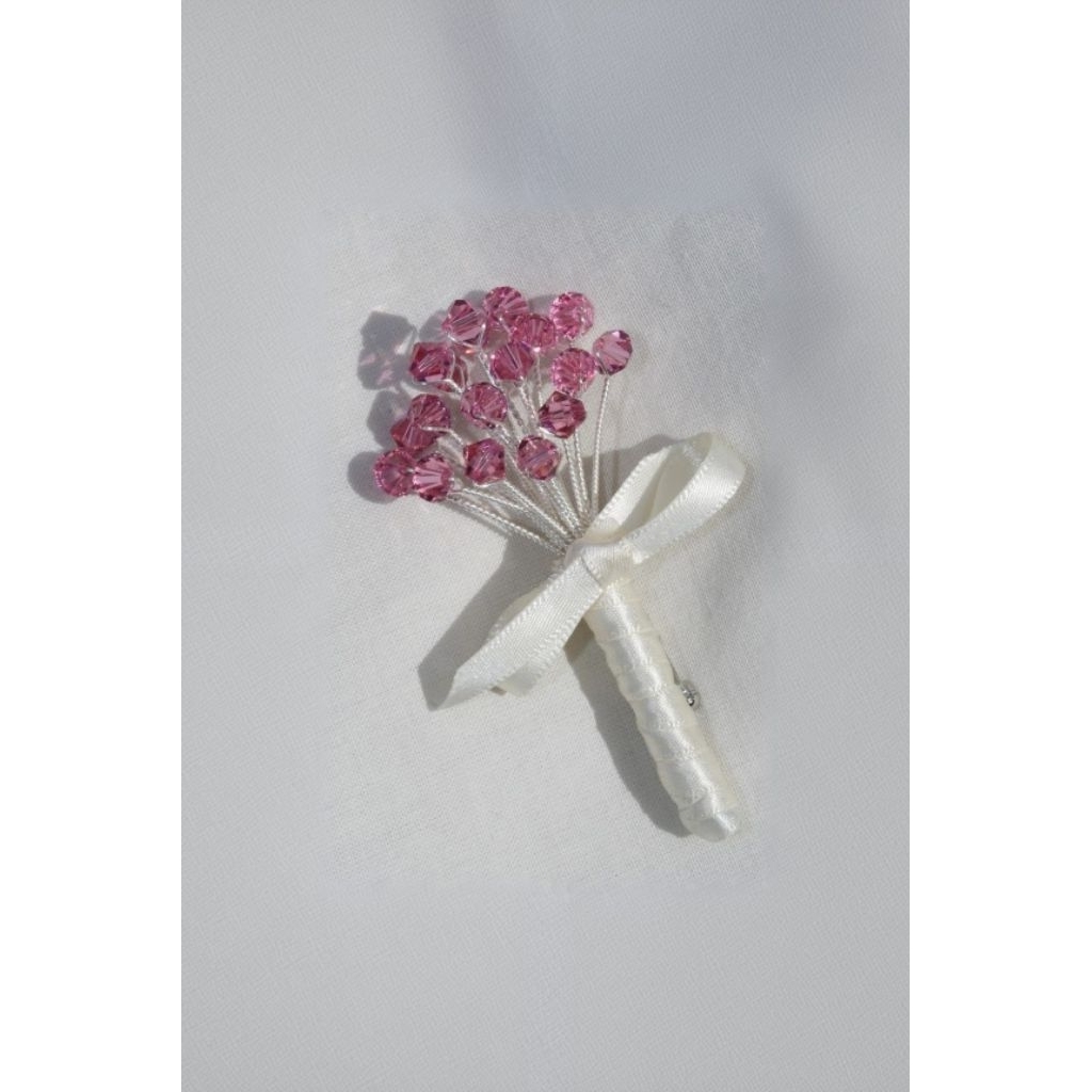 Bros kristal Corsage jas pengantin pria wanita mewah