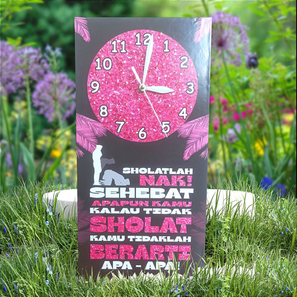 jam dinding diy islami pengingat anak sholat