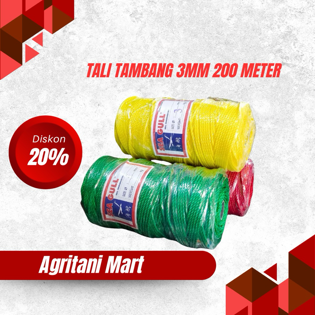 Tali Tambang 3mm 200 meter Sea Gull - Tali Tampar / Tali Layangan - Tali Jemuran