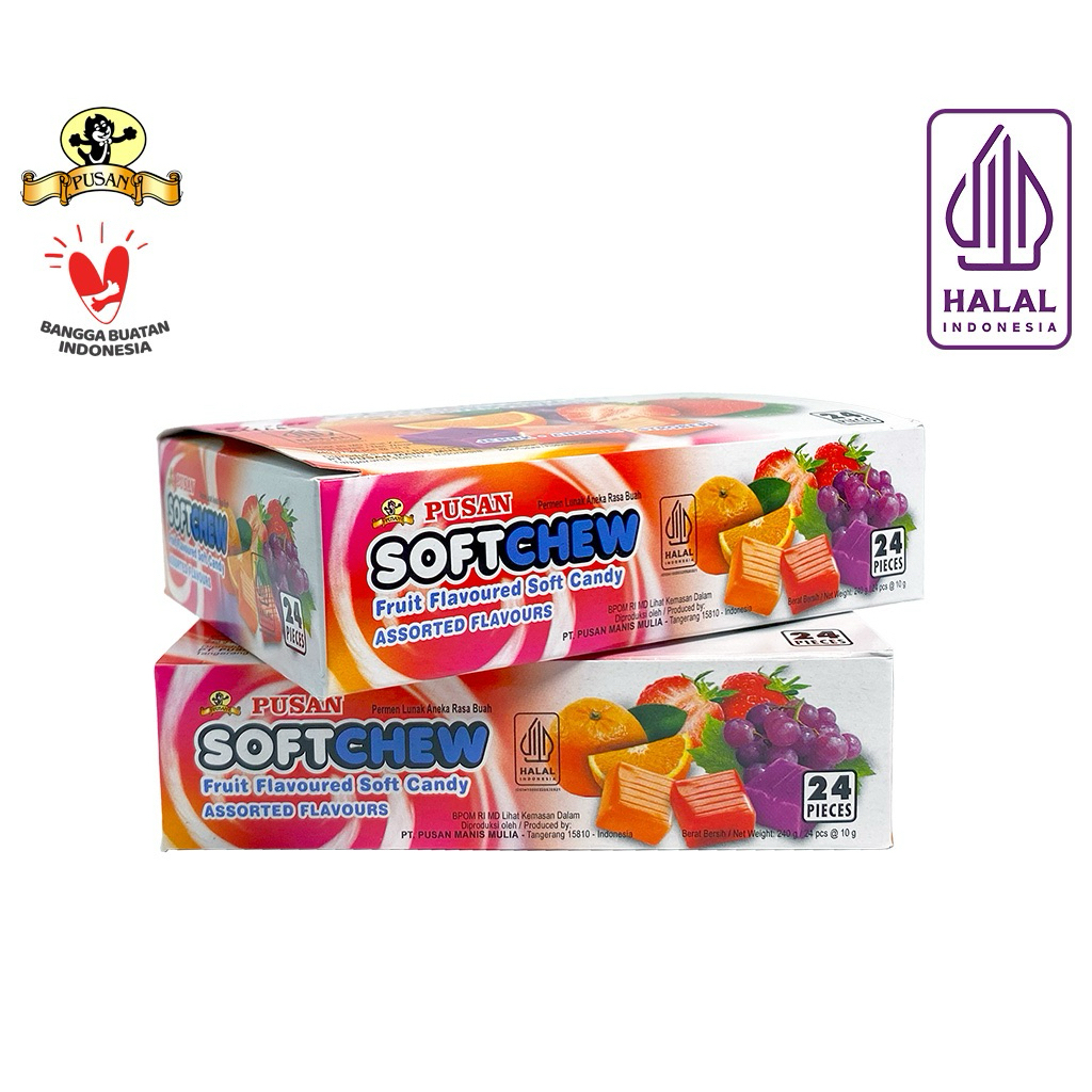 PUSAN SOFTCHEW PERMEN CHEWY JAJANAN ANAK ANAK MANIS