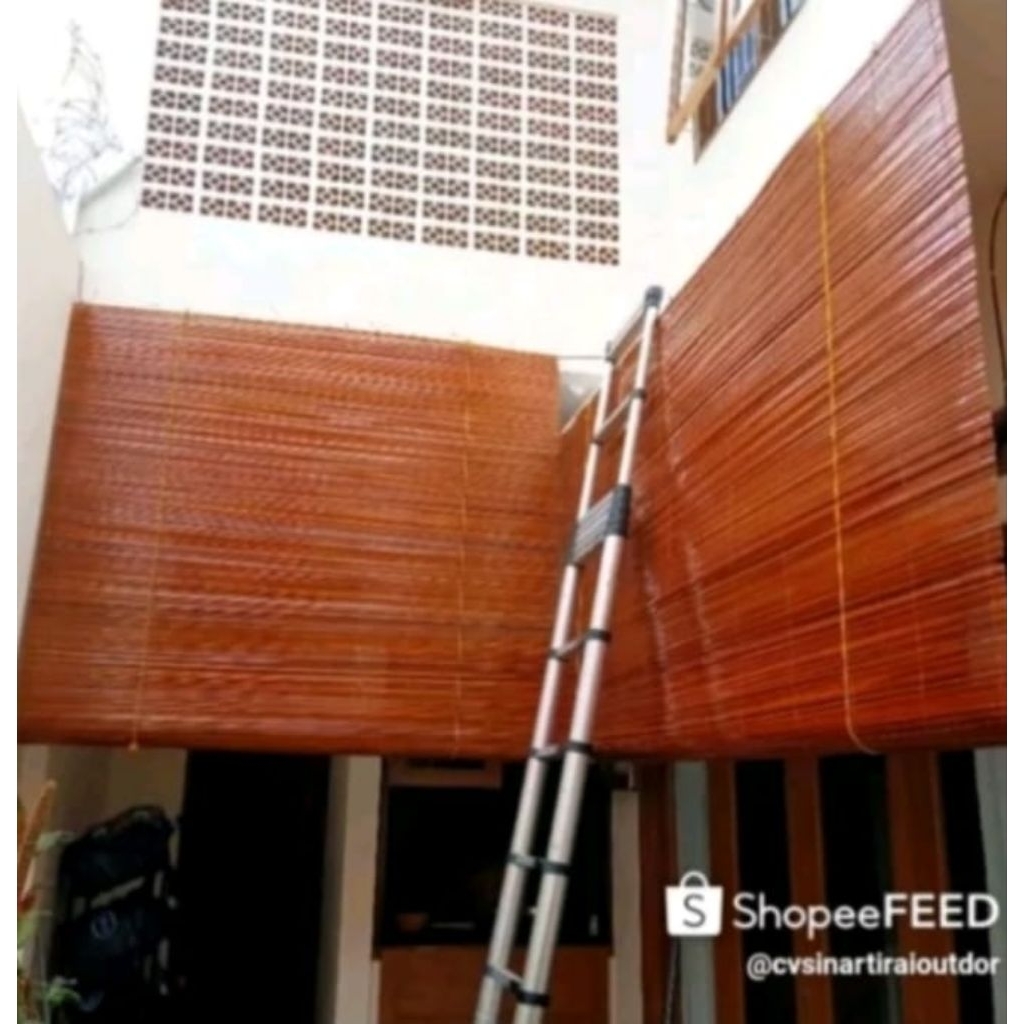 TIRAI BAMBU VERNISE FLISTURE (2,5X3)(2,5X2)DLL LENGKAP TALI PENGGULUNG